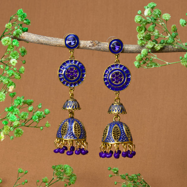 Round Traditional Indian Jhumka Earrings