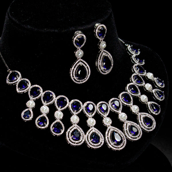 Teardrop Necklace With Earrings