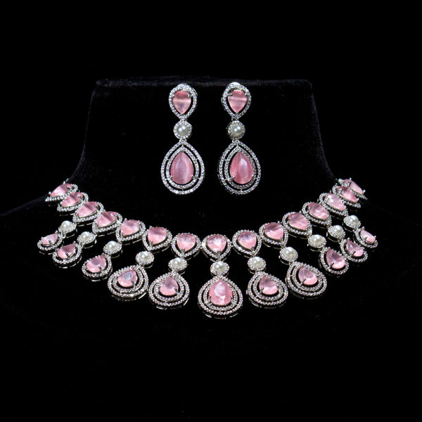 Teardrop Necklace With Earrings