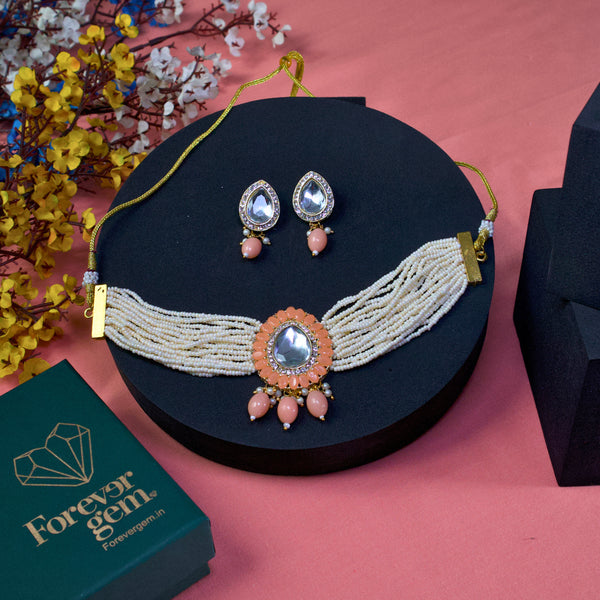 Pearl And Beads Kundan Choker