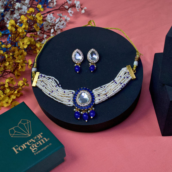 Pearl And Beads Kundan Choker