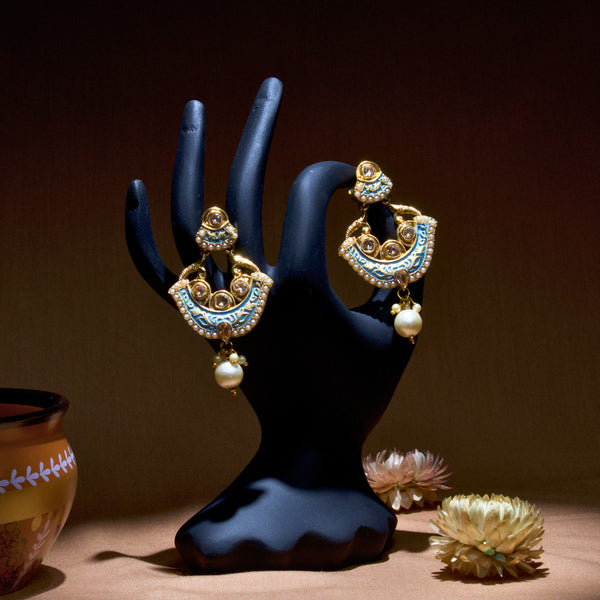 Chand Bali Pearl Earrings