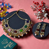 Pearl, Beads And Mosaic Carved Kundan Necklace