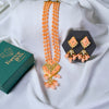 Beads And Meenakari Kundan Long Necklace