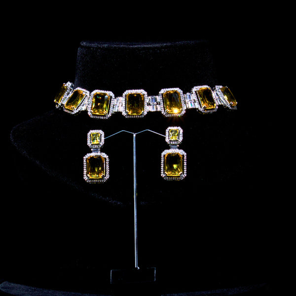 Rhinestone Crystal Choker Set